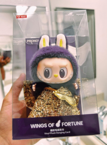 POPMART  LABUBU PRONOUNCE  WINGS OF FORTUNE Vinyl Plush Hanging Card photo review
