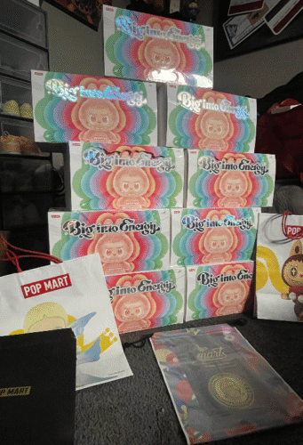 POPMART THE MONSTERS  Exciting Macaron LABUBU & Big into Energy&Have a Seat Vinyl Plush Blind Box photo review